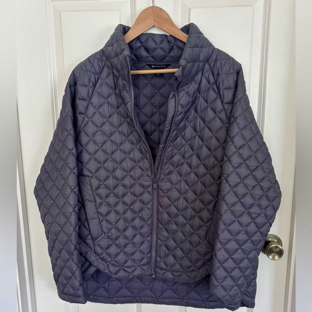 Athleta Women's Quilted Lavender Puffer Jacket